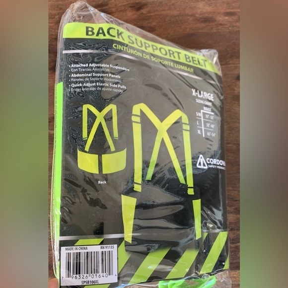 Cordova Safety Products Back Support Belt XL - Picture 4 of 6